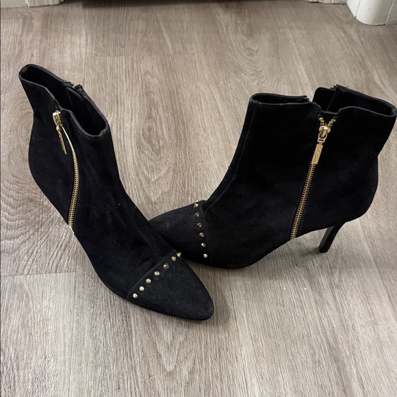 Black Ankle Boots with Gold Accents
Brand New - Picture 1 of 9